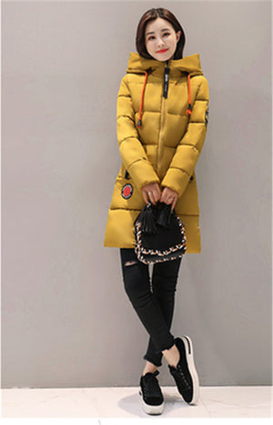 Parka Women 2019 Winter Jacket Women Coat Hooded Outwear Female Parka Thick Cotton Padded Lining Winter Female Basic Coats Z30