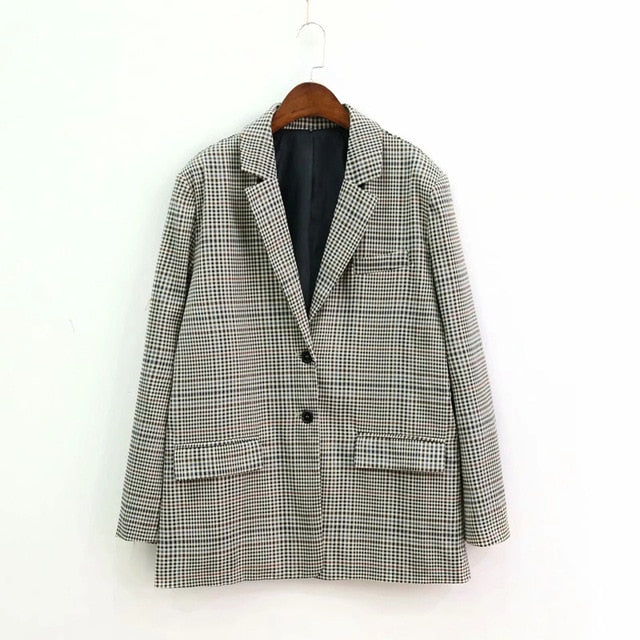 Withered blazer feminino england plaid women blazers and jackets plus size top suit women ensemble femme 2 pieces pantalon tops