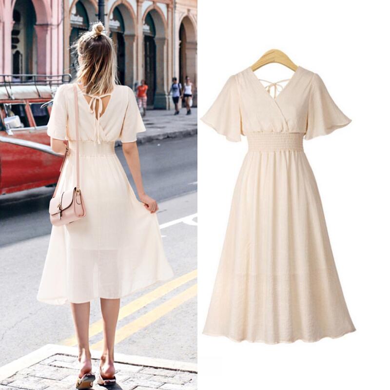 plus size dress white bandage elegant midi pink chiffon black office summer ruffle big vestiti donna v neck tallas grandes mujer