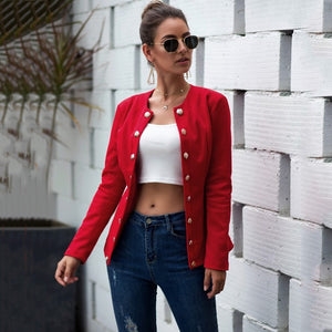 Lossky Jackets Cardigan Coat Women Long Sleeve Spring Autumn Blouson Femme Casual Red Office Clothes Outfit Work Outerwear 2019