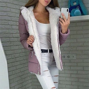 Retro Warm Plush Coats Women Winter Casual Hooded Plus Size  Cardigan Cotton Jacket Ladies Coat Korean Fashion Office Parka Coat