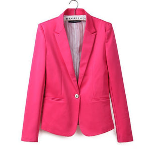 Ladies Blazer Long Sleeve Blaser Women Suit jacket Female Feminine Blazer Femme Pink Blue Yellow Black Blazer Autumn