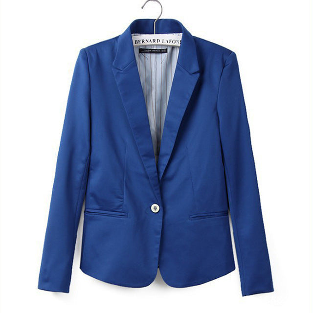 Ladies Blazer Long Sleeve Blaser Women Suit jacket Female Feminine Blazer Femme Pink Blue Yellow Black Blazer Autumn