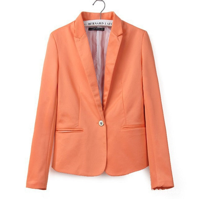 Ladies Blazer Long Sleeve Blaser Women Suit jacket Female Feminine Blazer Femme Pink Blue Yellow Black Blazer Autumn