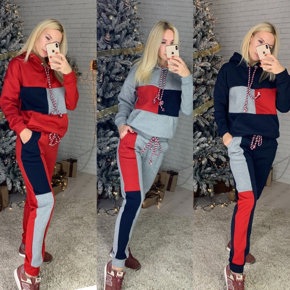 2019 Casual Autumn Winter Suit New Fashion 2Pcs Women Ladies Clothing Sets Tracksuit Hoodies Sweatshirt Pants Sets Outwear