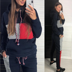 2019 Casual Autumn Winter Suit New Fashion 2Pcs Women Ladies Clothing Sets Tracksuit Hoodies Sweatshirt Pants Sets Outwear