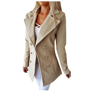 2019 Womens Plus Size Blazers And Jackets Winter Casual Buttons Open Front Coat Ladies Office Jacket Outwear blazer feminino