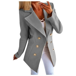 2019 Womens Plus Size Blazers And Jackets Winter Casual Buttons Open Front Coat Ladies Office Jacket Outwear blazer feminino