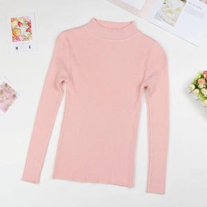 GUMPRUN Winter Women Knitted Turtleneck Sweater 2019 Fall Casual Slim Sweaters Pullover Womens Long Sleeve Elasticity Sweater